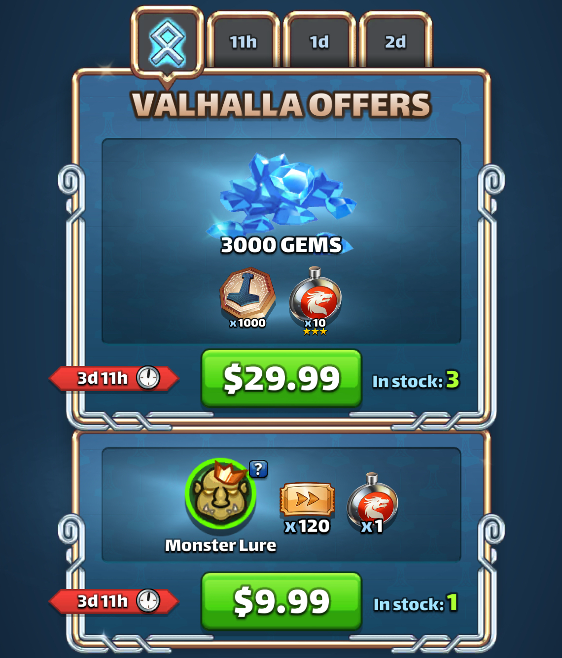 Valhalla Offers Day 1